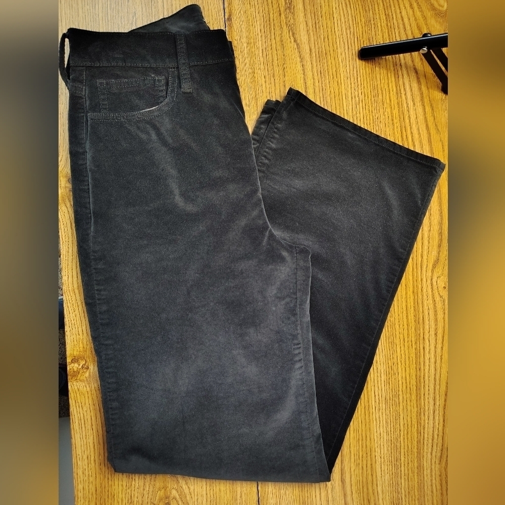 J.Crew women's Wide Leg Velvet High Rise Full Length pants Cotton Stretch sz 28 - Picture 17 of 17